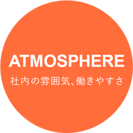 ATMOSPHERE 社内の雰囲気、働きやすさ